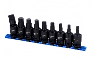 9PC 1/2"Dr. IMPACT UNIVERSAL BIT SOCKET SET-HEX