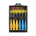 13 6PC PRECISION SCREWDRIVER SET-SLOTTED & PHILLIPS FIT