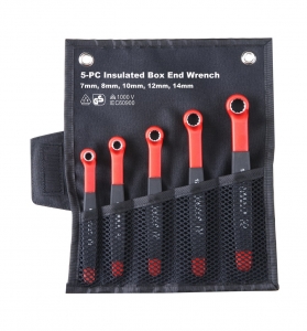 5PC BOX ENDED WRENCH SET-1000V AC INSULATED -VDE TESTED AND GS APPROVAL