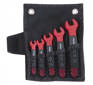5PC OPEN ENDED WRENCH SET-1000V AC INSULATED -VDE TESTED AND GS APPROVAL