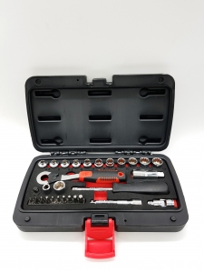 29PCS  GO-THROUGH RATCHET WRENCH RINGS SOCKET SET(LOCK)