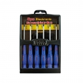 14 6PC PRECISION SCREWDRIVER SET-SLOTTED & PHILLIPS FIT 